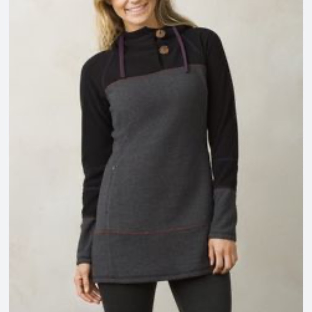 Prana cate tunic pull over sweatshirt hoodie